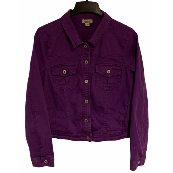 ONE WORLD Jackets & Blazers - One World Jean Jacket Purple